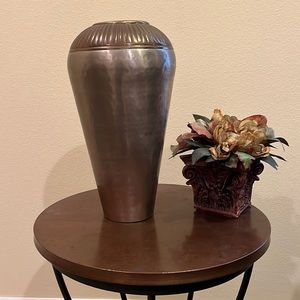 Brass & Hammered Stainless Steel Vase